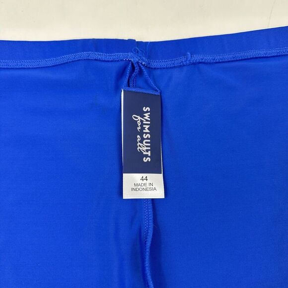 Swimsuits For All Plus Size 44 Blue Swimsuit Bottom Shorts Stretch No Lining - Picture 3 of 7